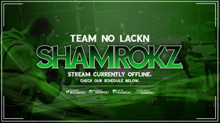 Graphic Design Services depicts an Offline Screen for Twitch Streamers prepared for ShamRoKz of Newmarket, Ontario. (2)