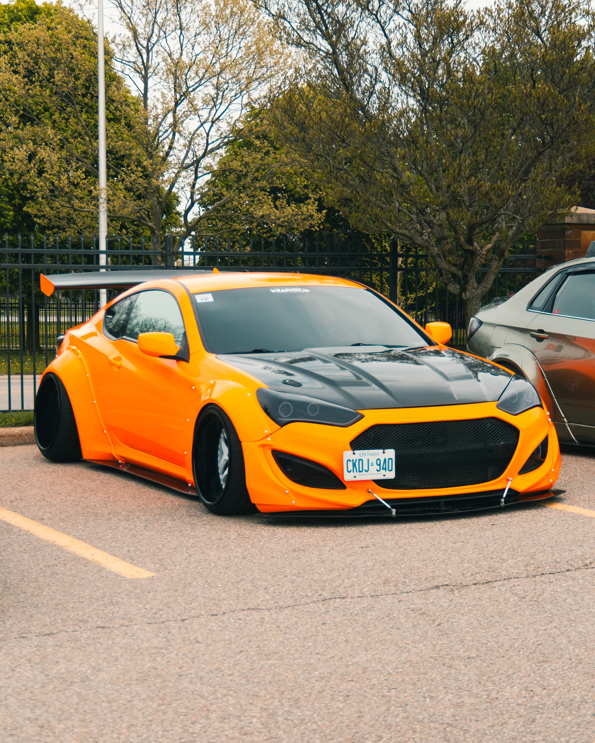 Car Show & Auto Event Coverage by Blake Ferguson Photography depicts a 2013 Hyundai Genesis Coupe Widebody at Forest City Cars & Coffee 2024 in London, Ontario, Canada. (1)