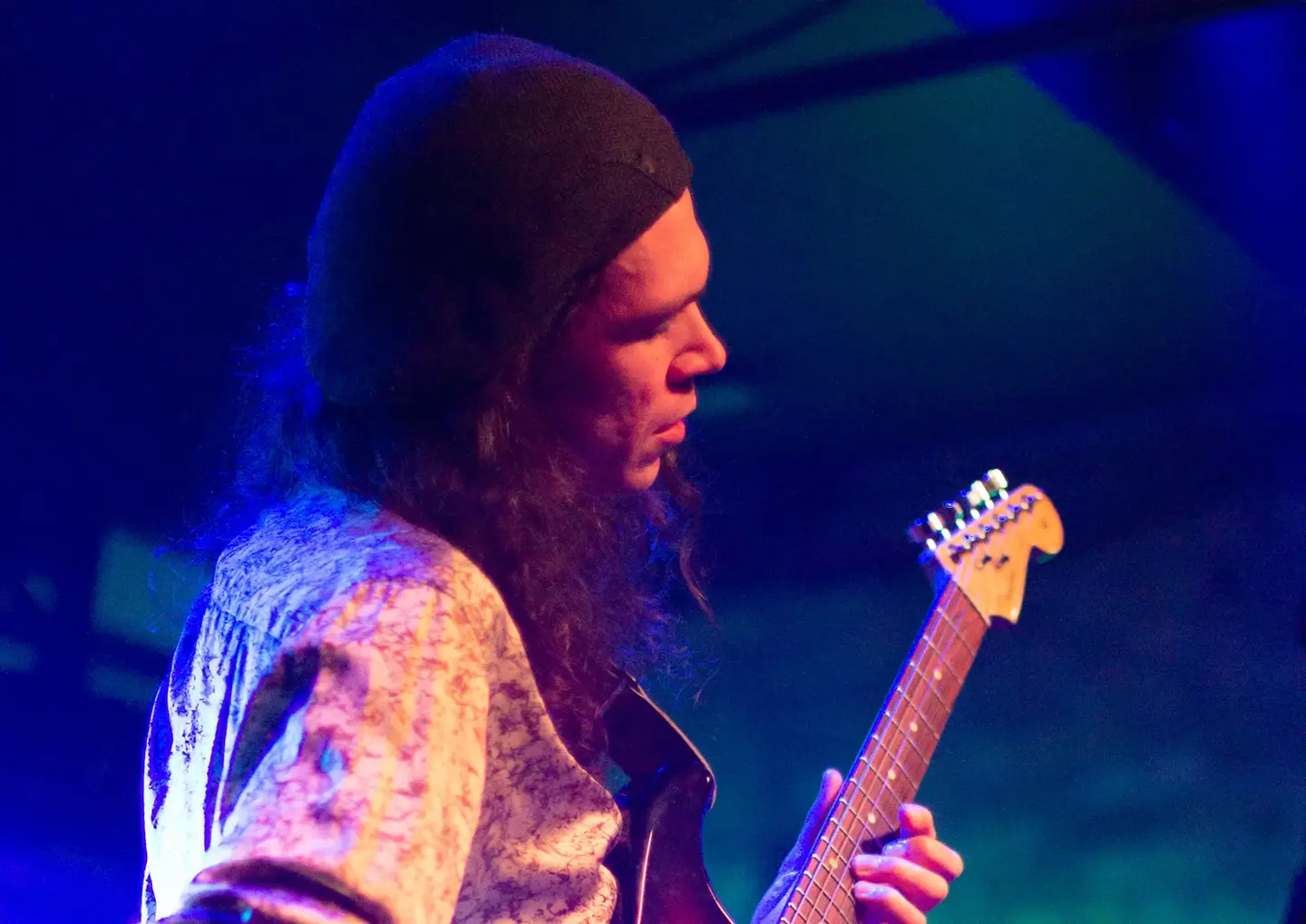 Live Concert Photography with Blake Ferguson captures guitarist Devlin Edgar Flynn performing live at Rum Runners, London Music Hall. (1)