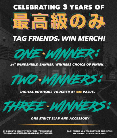 Graphic Design Services depict an Infographic Announcement for a Clothing & Apparel Giveaway by Standards Streetwear. (2)
