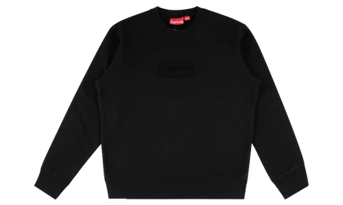 Supreme Box Logo / Cut-out Logo Crewneck Black - Strict Supreme Box Logo / Cut-out Logo Crewneck Black - Strict