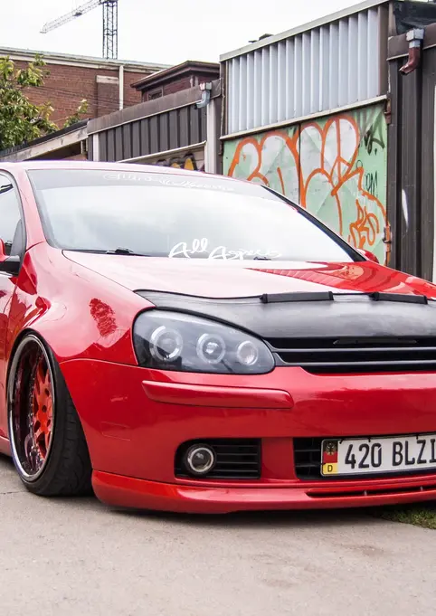 Automotive Photography by Blake Ferguson depicts Kevin Pratte’s modified 2008 Volkswagen Golf MK5 in China Town, Toronto, Ontario. (1) 