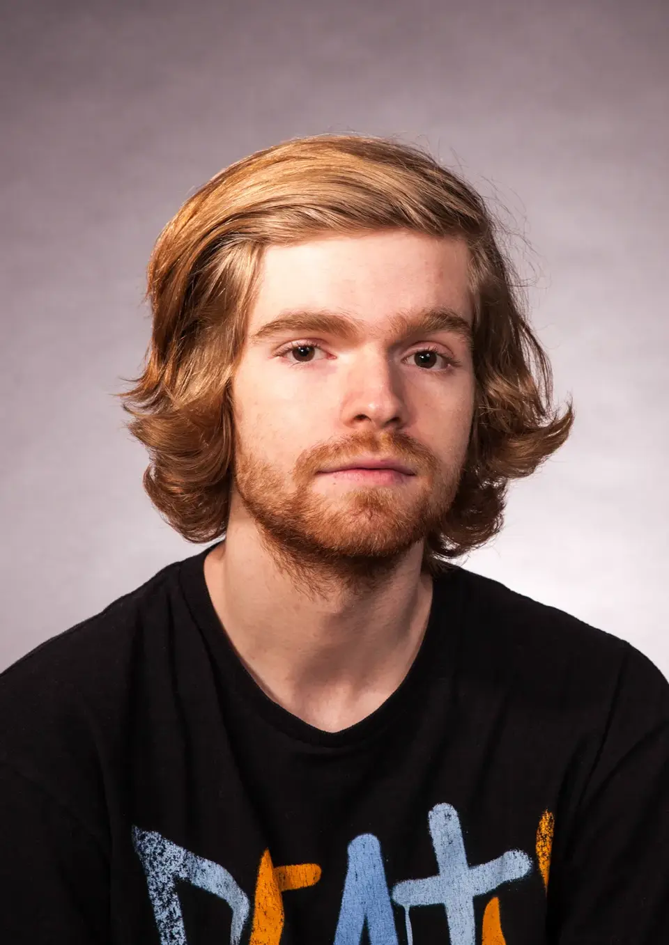 Traditional Portraits by Blake Ferguson Photography depicts a head and shoulders Image of a Male Model wearing a Deathwish Tee captured in the Studio. (2)