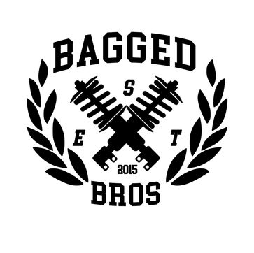 Graphic Design Services depict a background-filled Logo & Brand Identity for Bagged Bros Car Club in Toronto, Ontario, Canada. (1)