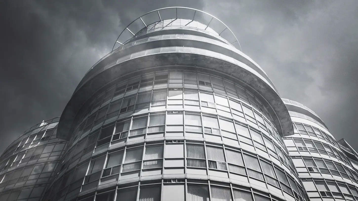 Cityscape & Street Photoshop Manipulation of Rounded Architecture Building in Downtown Toronto, Ontario, Canada captured by the Fine-Art of Blake Ferguson Photography.