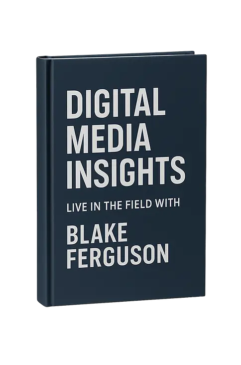 Blake Ferguson Photography demonstrates a Hardcover Book to demonstrate his Articles of Digital Media Insights.