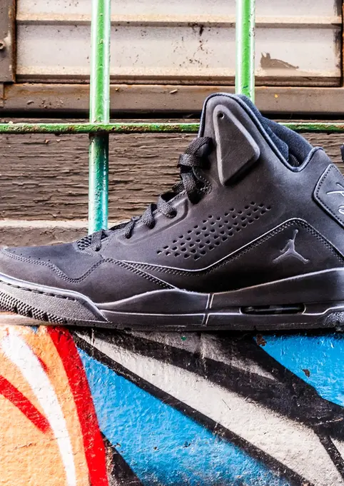 Product Photography in Natural Environment by Blake Ferguson demonstrates the Black Jordan SC3 Shoe in an urban scene in London, Ontario, Canada. (1)