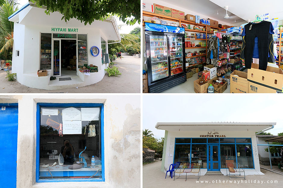 Obchody na ostrově Kihaadhoo, Baa atol, Maledivy.jpg