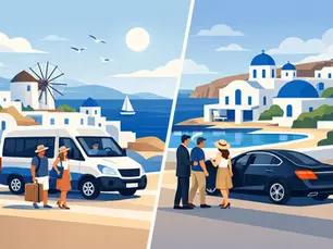 Hotel Shuttle Versus Private Car in Paros