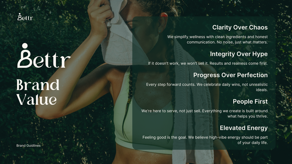 Values: Clarity Over Chaos, Integrity Over Hype, People First, Progress Over Perfection, Elevated Energy.