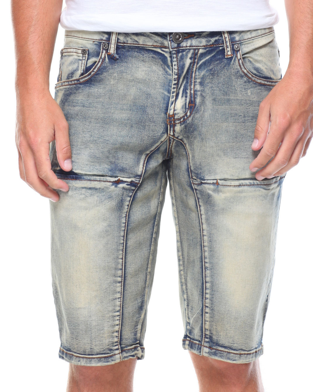 Cellphone Pkt Denim Shorts