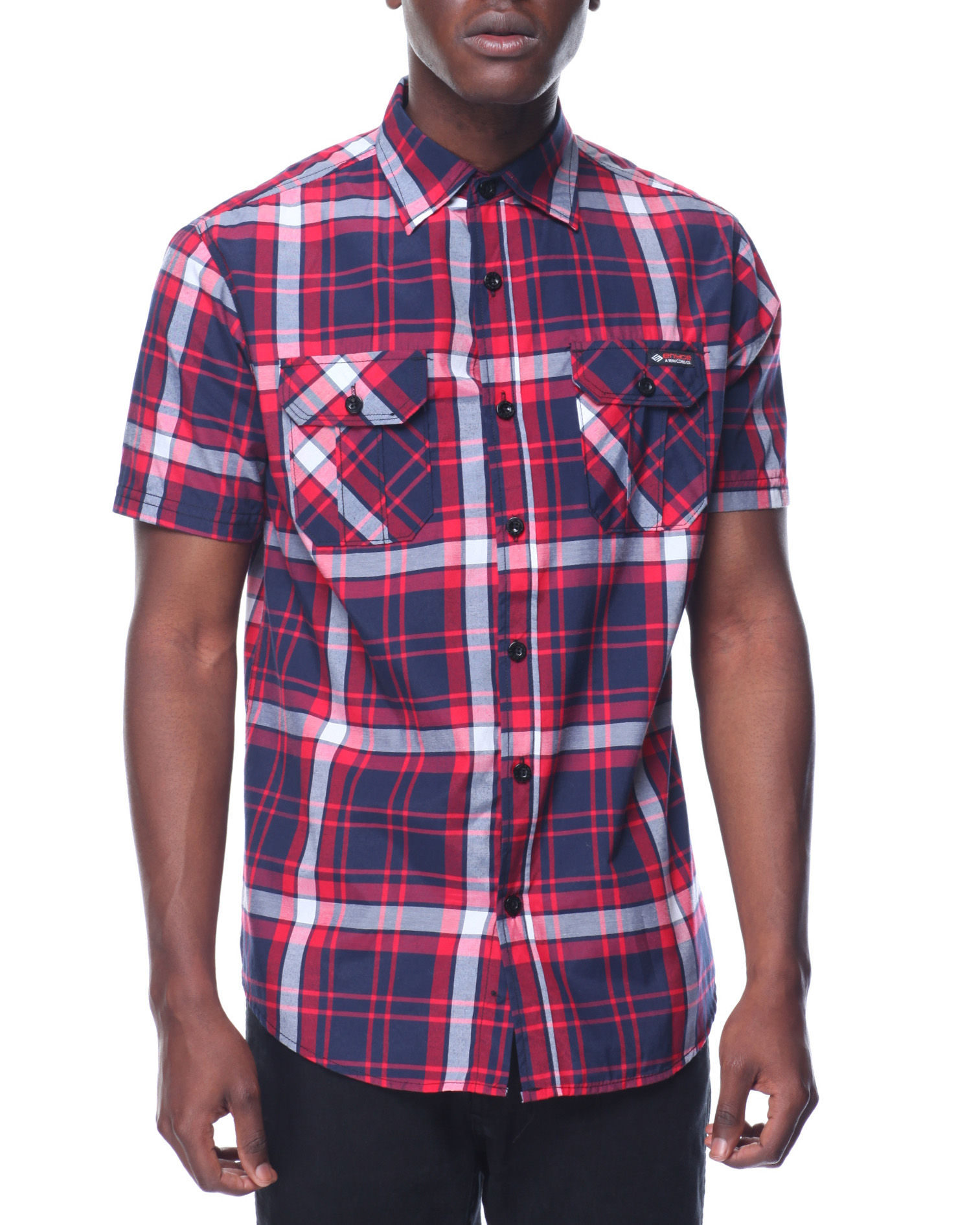 Enyce Plaid S/S Button-Down