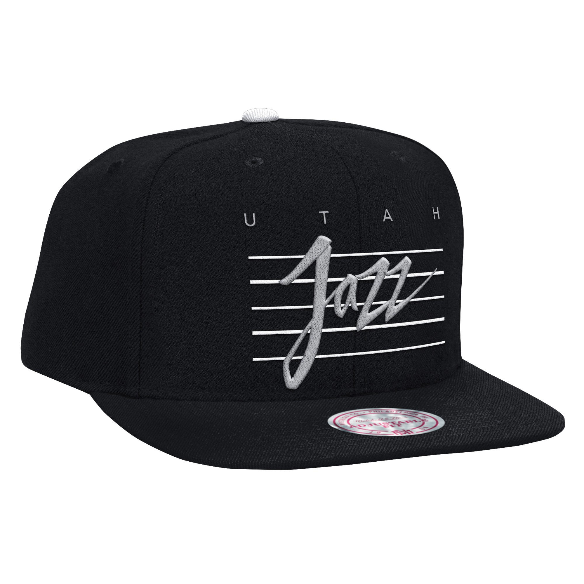 Cursive Script Cotton Snapback Utah Jazz