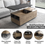 Thumbnail: Guyii 47“ Multifunctional Lift-Top Coffee Table with 4 Stools