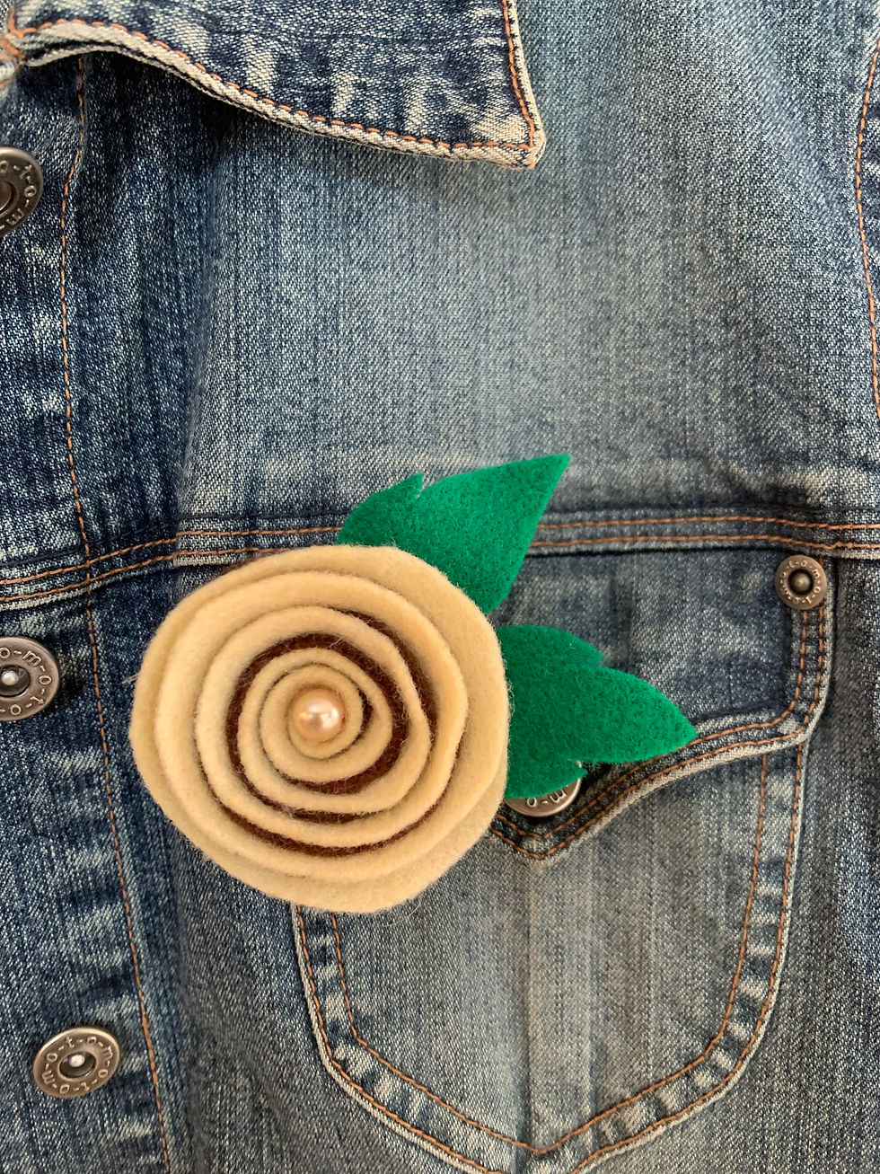 Thumbnail: Hand Crafted Felt Flower Brooch