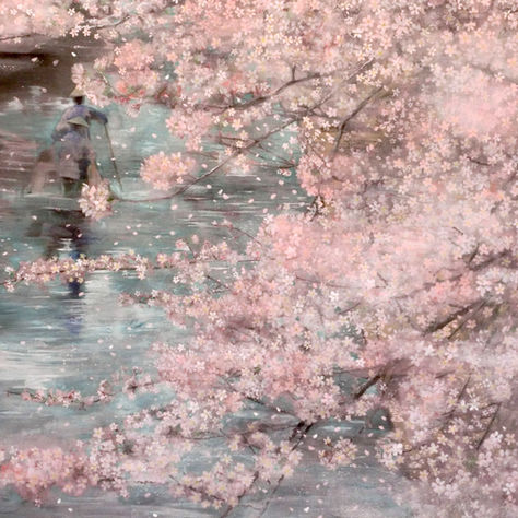 【桜の描き方】日本画家本地裕輔の日本画 描き方