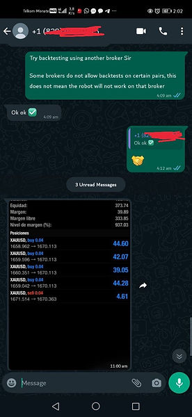 Forex Trading Robot Results: Graphic displaying successful trading outcomes, including profit percentages, trade history, and performance metrics.