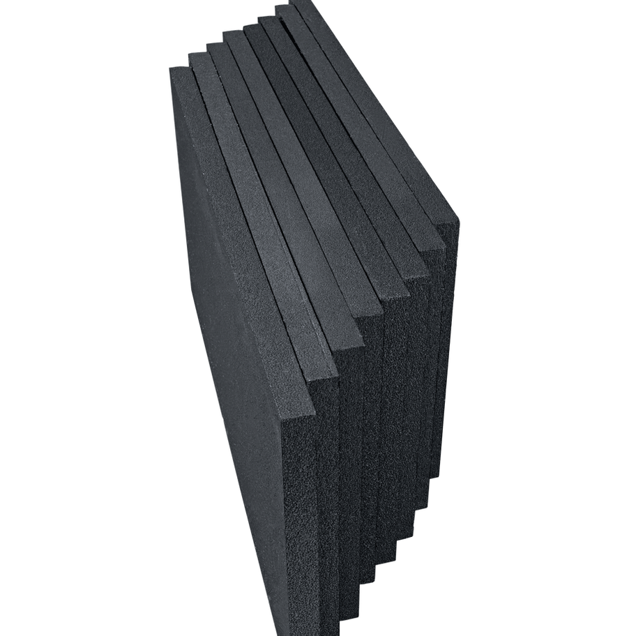 MAX+ rigid insulation board aligned on construction wall