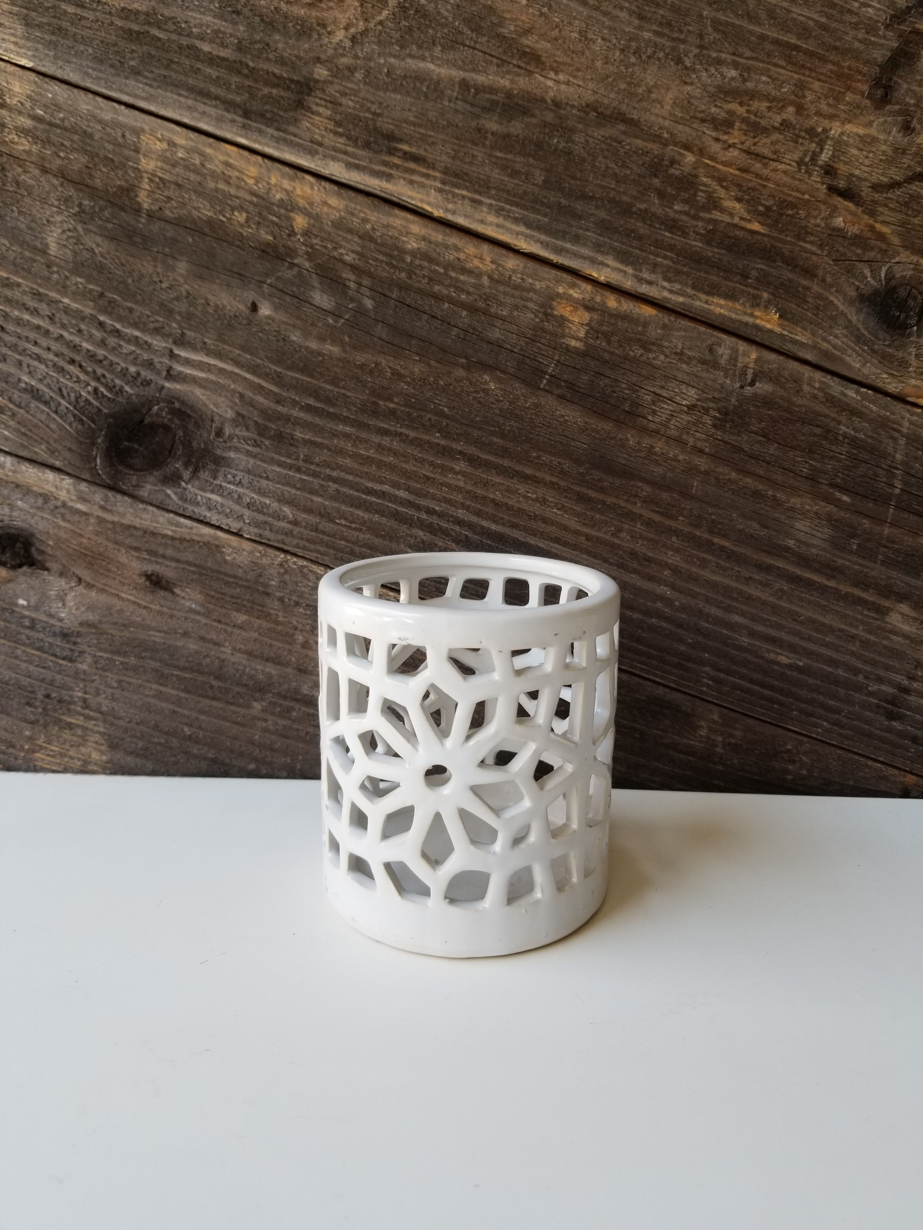 White Flower Votive
