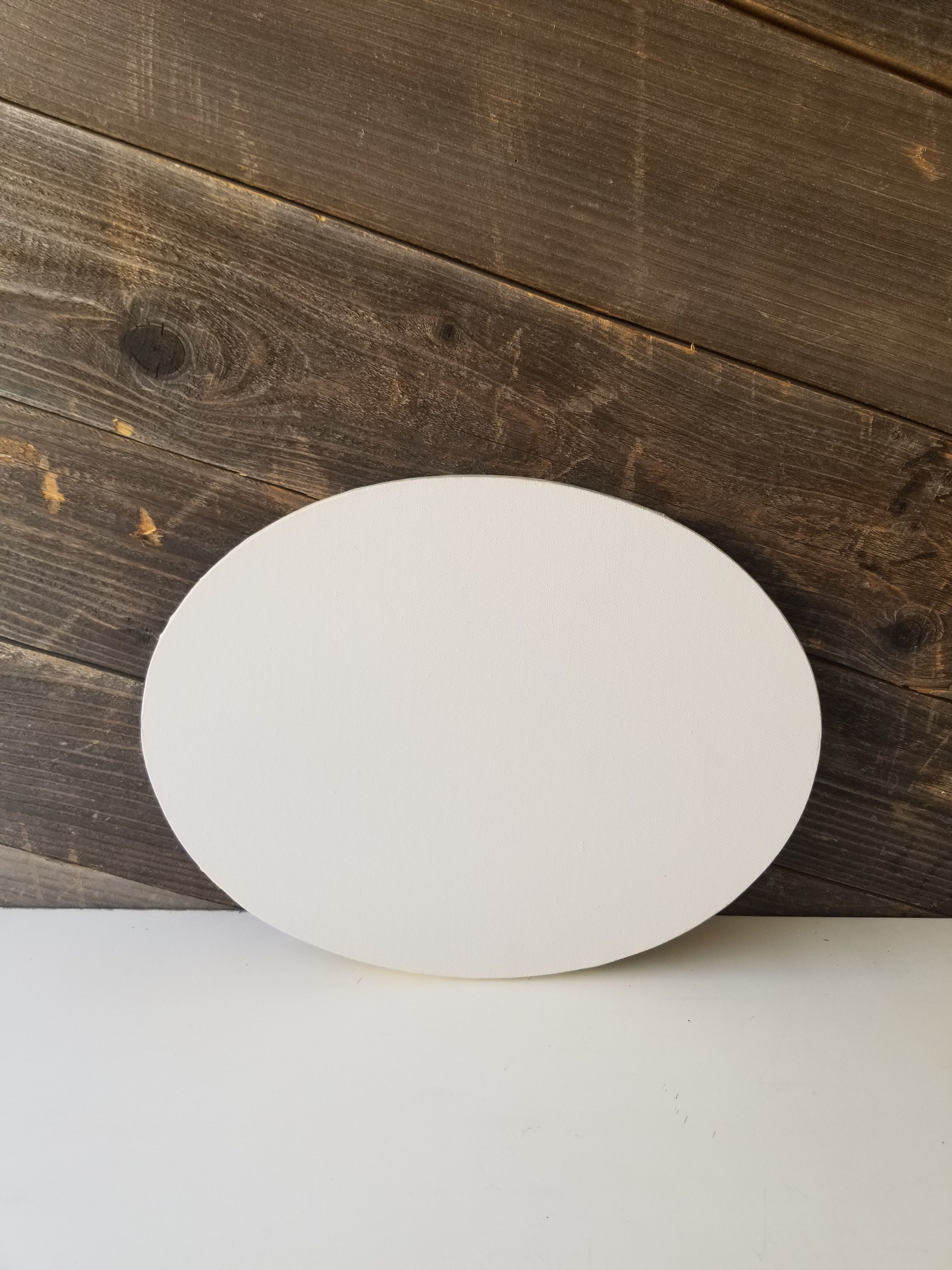 Blank Oval Canvas