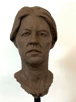 Nina Elsaesser kopf skulptur sculpture portrait clay head