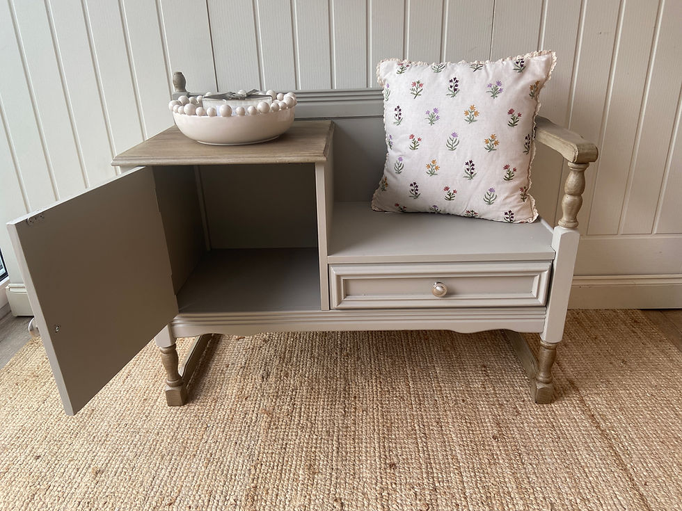 Thumbnail: A Beautiful Vintage Telephone Table / Boot Room Bench Seat