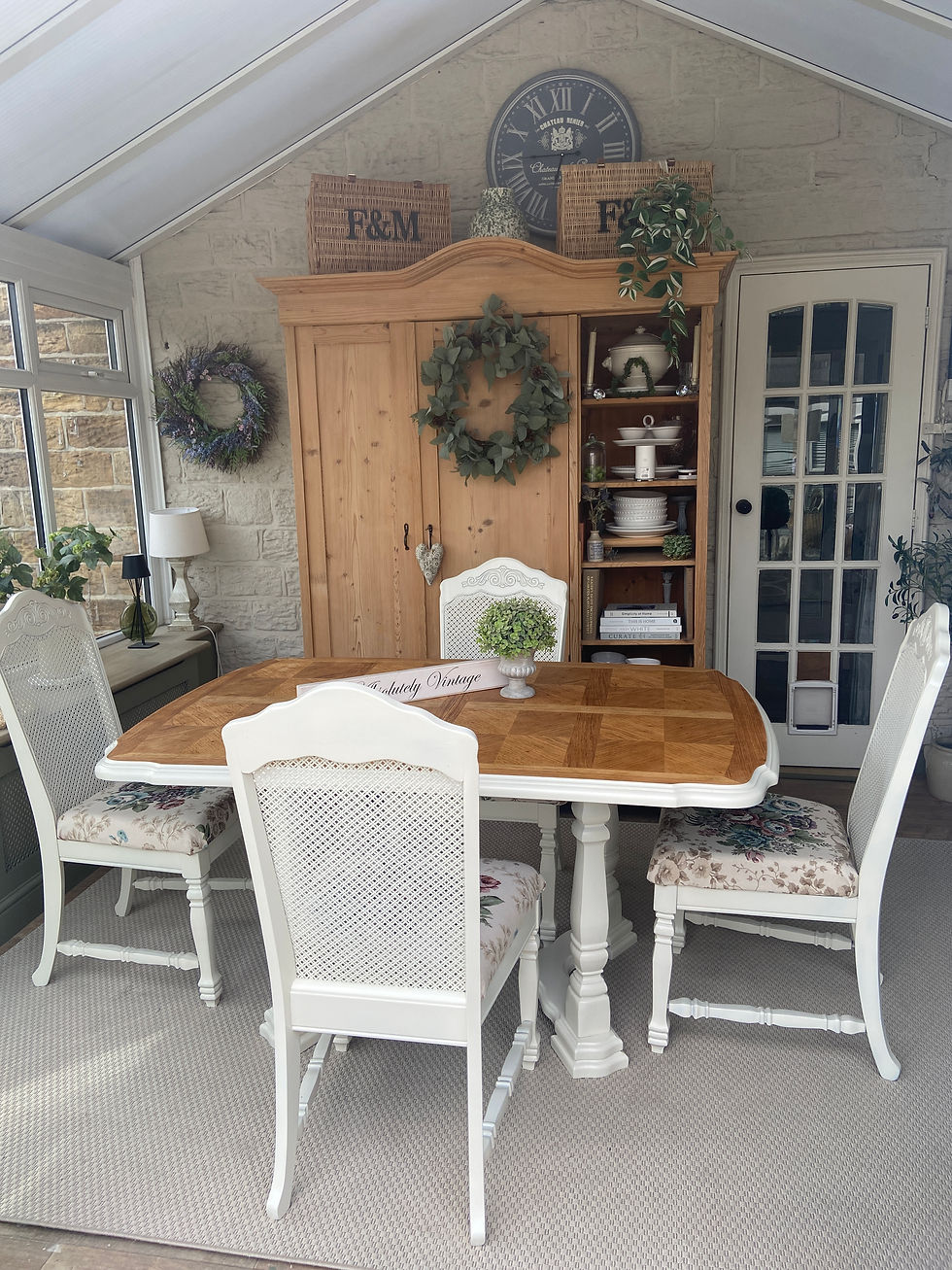 Thumbnail: An Elegant French Country Oak Dining Set