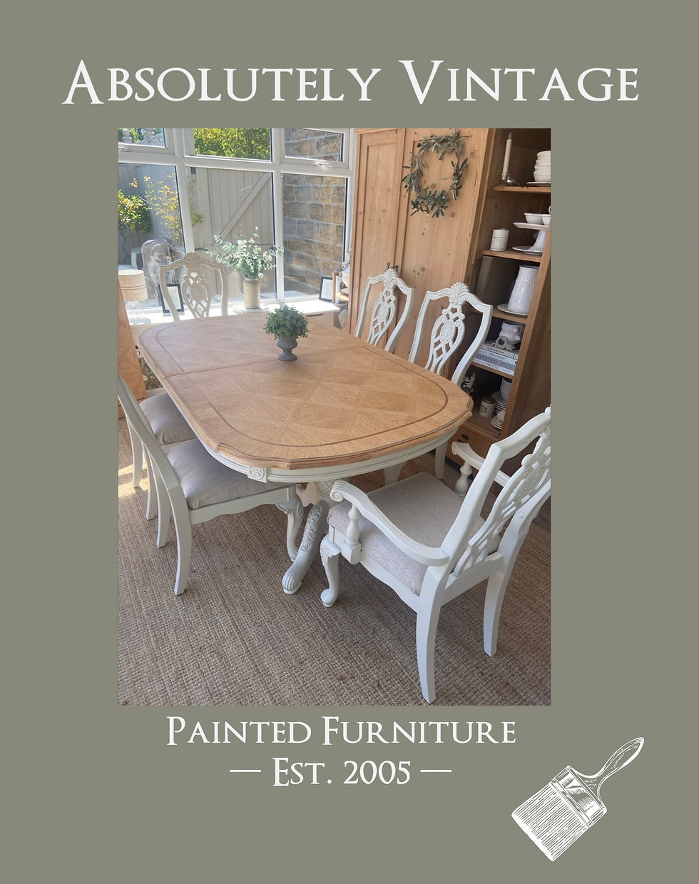 Thumbnail: An Extending French Style Dining Table & 6 Chairs