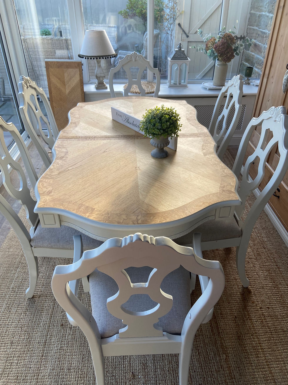 Thumbnail: An Extending French Style Dining Table & 6 Chairs 