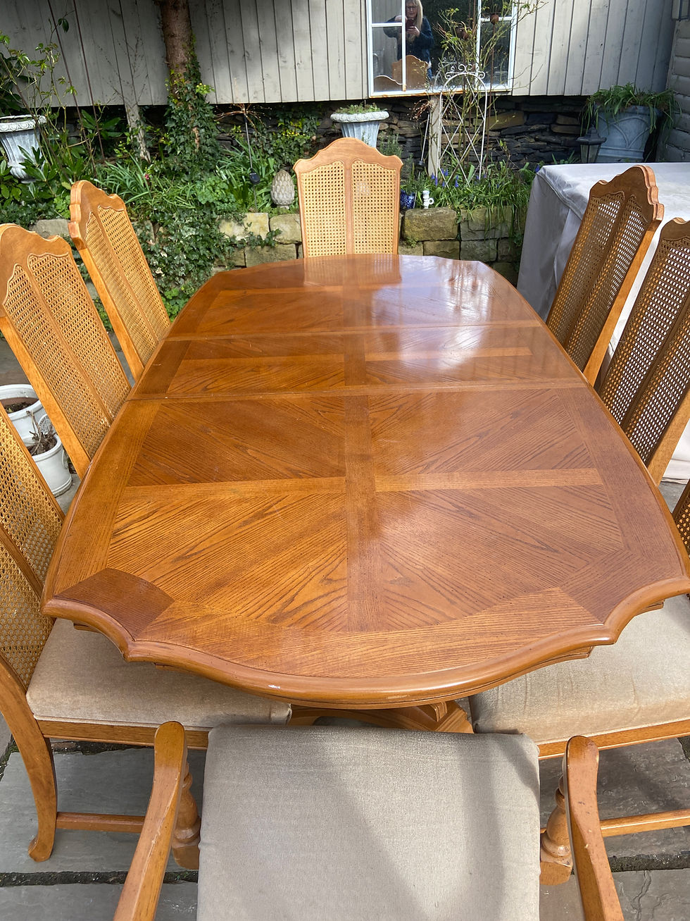 Thumbnail: HAVE ME PAINTED !  A Beautiful French Style Extending Table & 8 Chairs~ 