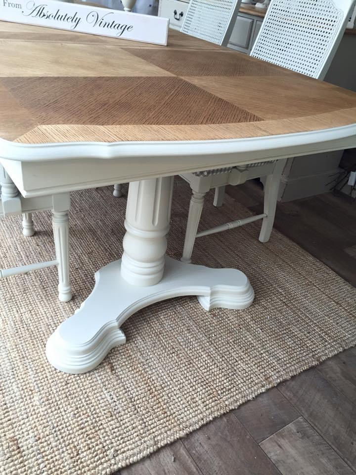 Thumbnail: HAVE ME PAINTED ! A French Bergere Style Extending Dining Table & 6 Chairs  