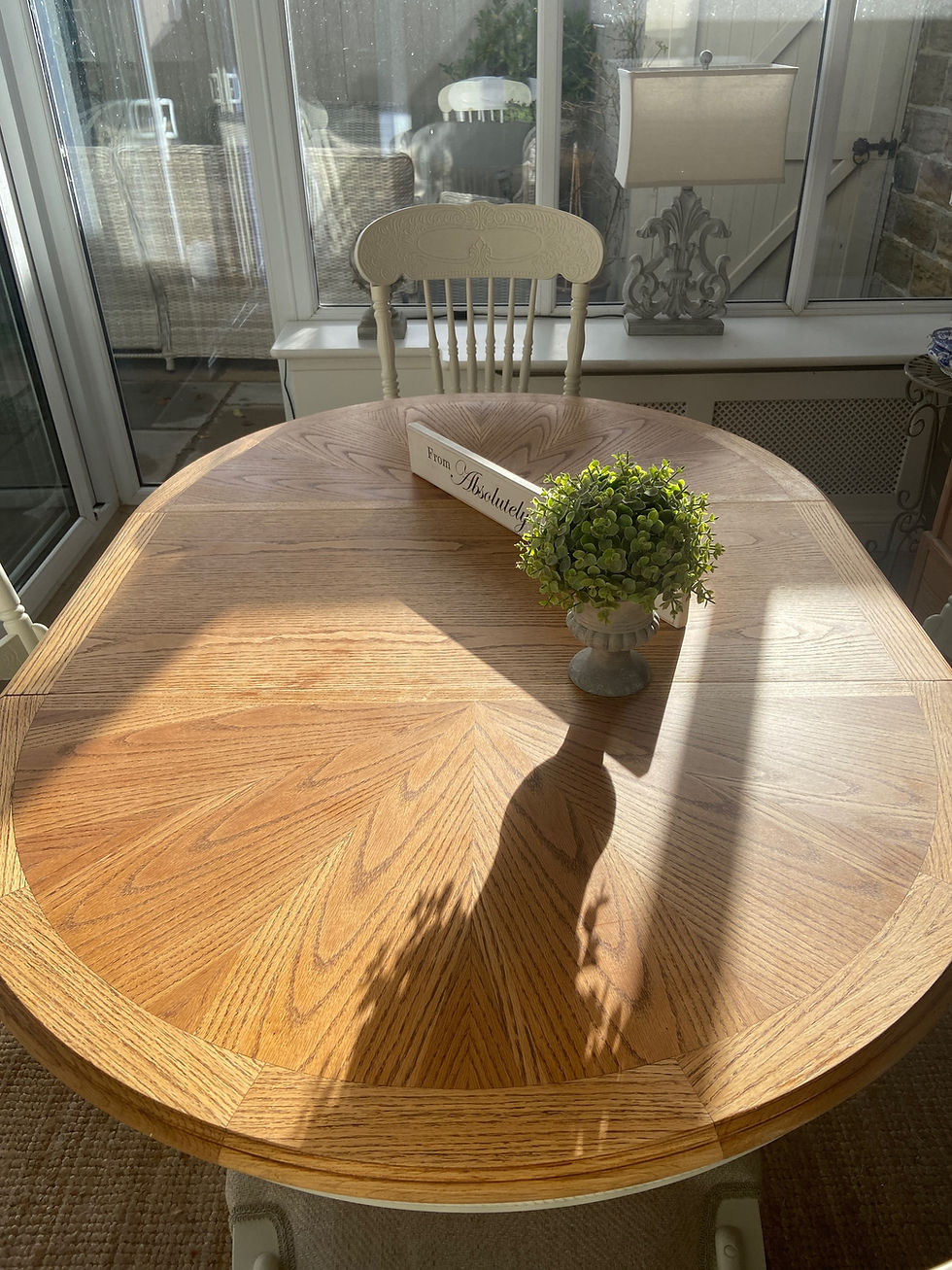 Thumbnail: A Tiger Oak Extending Dining Table and 4 Chairs 