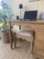 Thumbnail: A Rustic Dressing Table /  Desk & Stool ~ Oak Finish ~