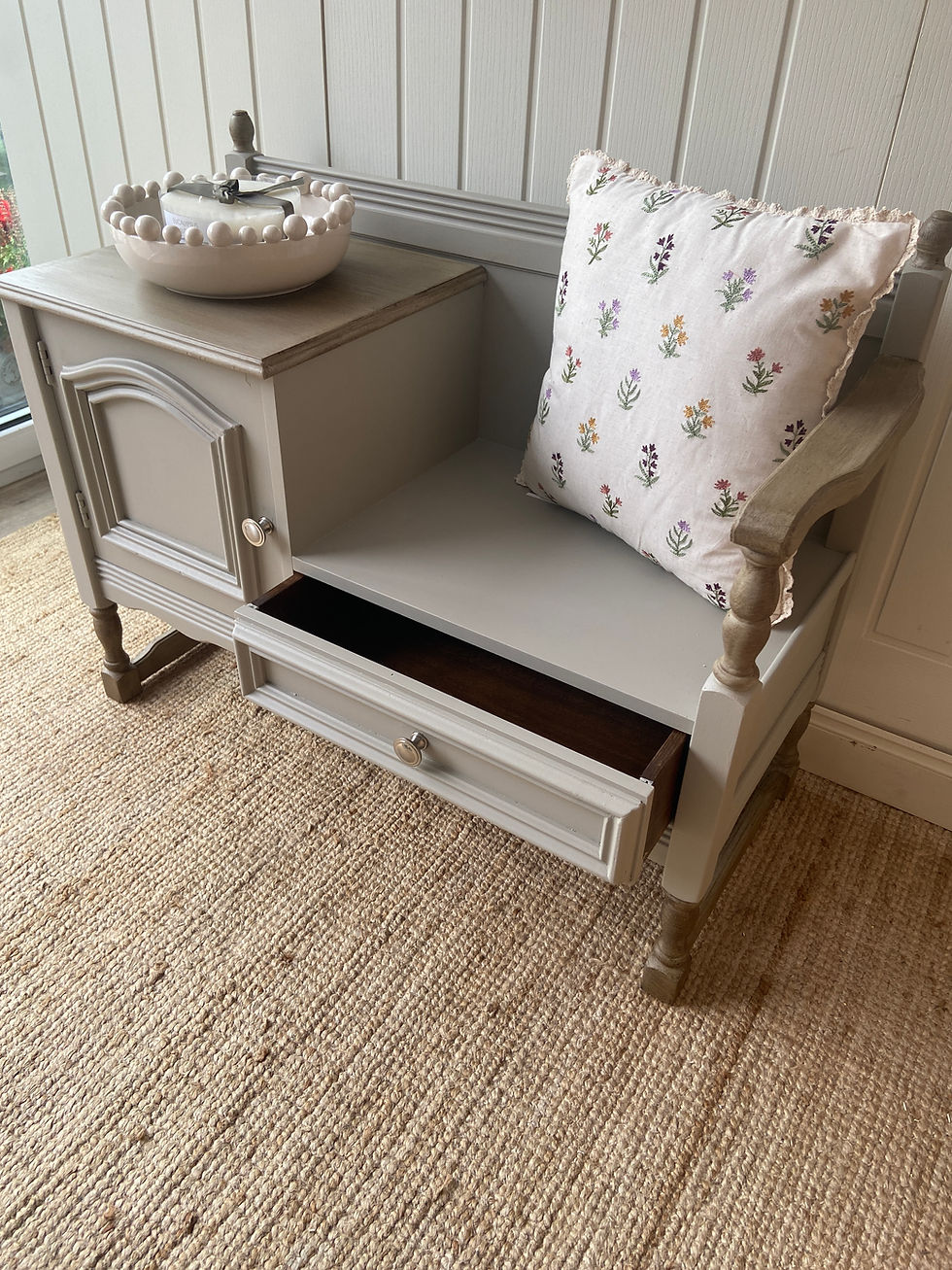Thumbnail: A Beautiful Vintage Telephone Table / Boot Room Bench Seat