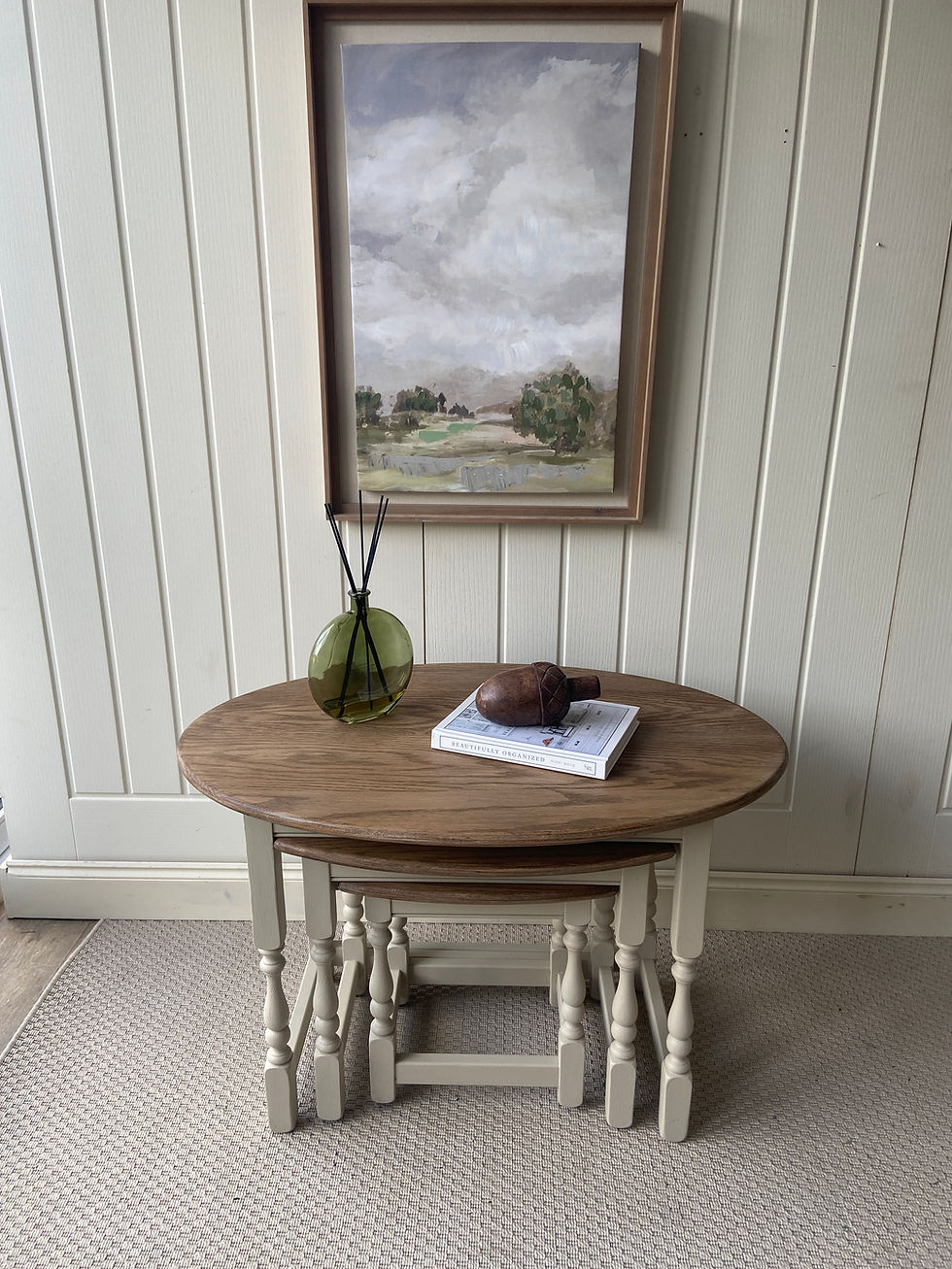Thumbnail: A Beautiful Oak Coffee Table / Nest of Tables