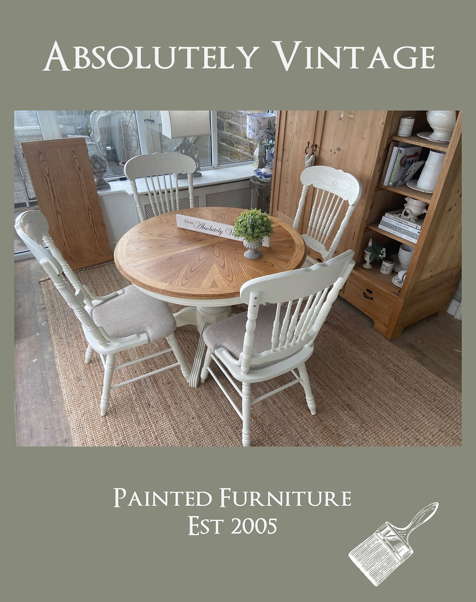 Thumbnail: A Tiger Oak Extending Dining Table and 4 Chairs 