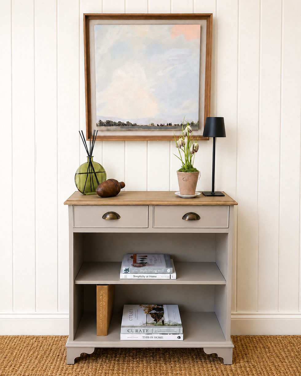 Thumbnail: A Small Oak Bookcase / Side Unit / Console 