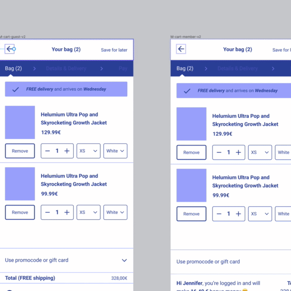 Create tappable or clickable prototypes
