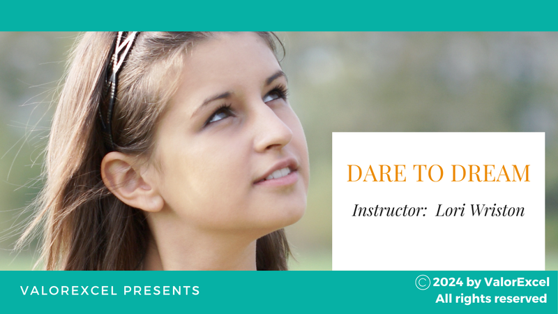 a poster for dare to instructor shows a girl looking up