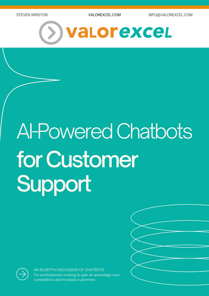 Graphic of the AI-Powered Chatbots for Customer Support ValorExcel Business Training