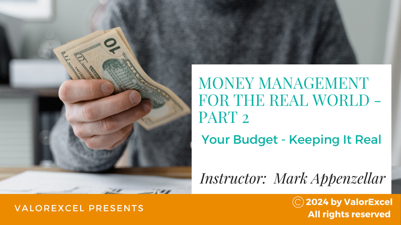 a person holding a stack of money next to a sign that says money management for the real part 2