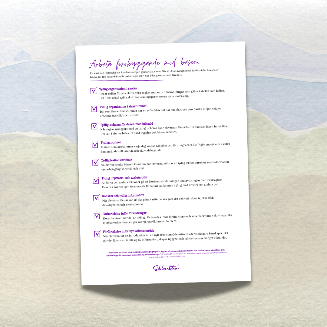 Arbeta förebyggande med basen - poster