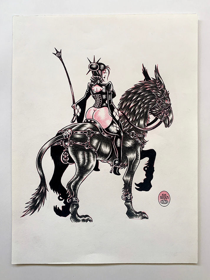 Thumbnail: CASTELLANA SASAYA NIJAN & GRYPH STALLION Original Artwork