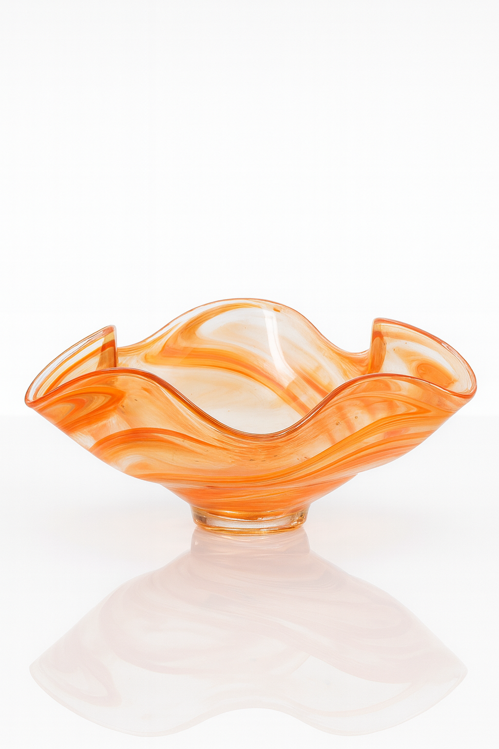 Orange Clear Flora Bowl