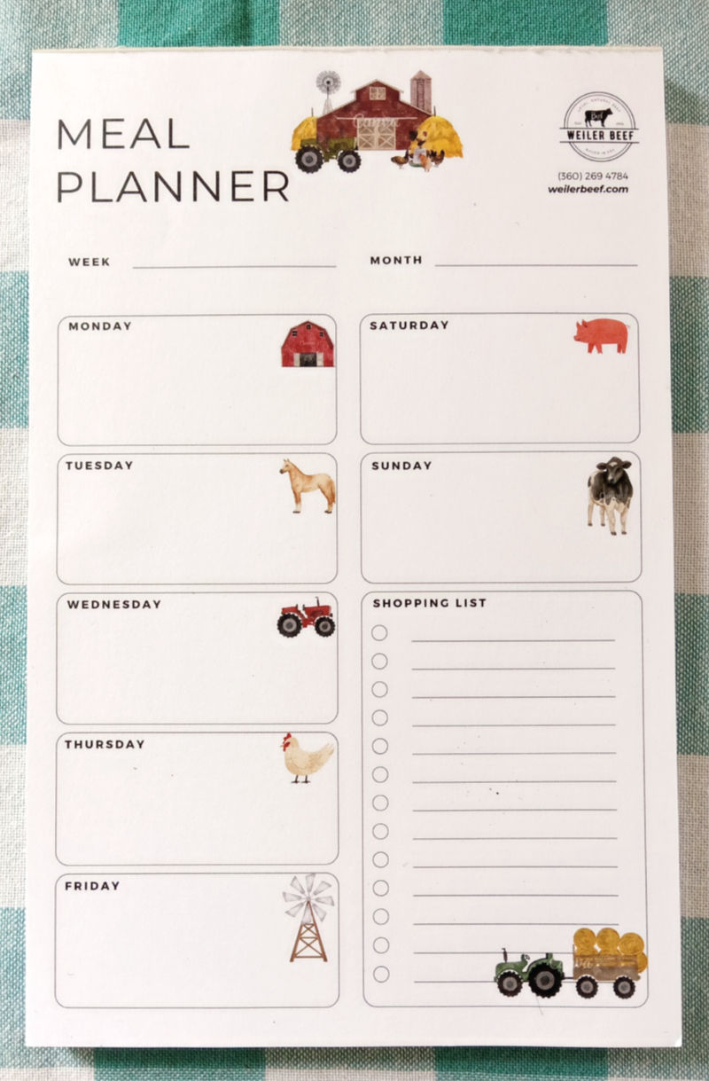 Meal Planner Notepad