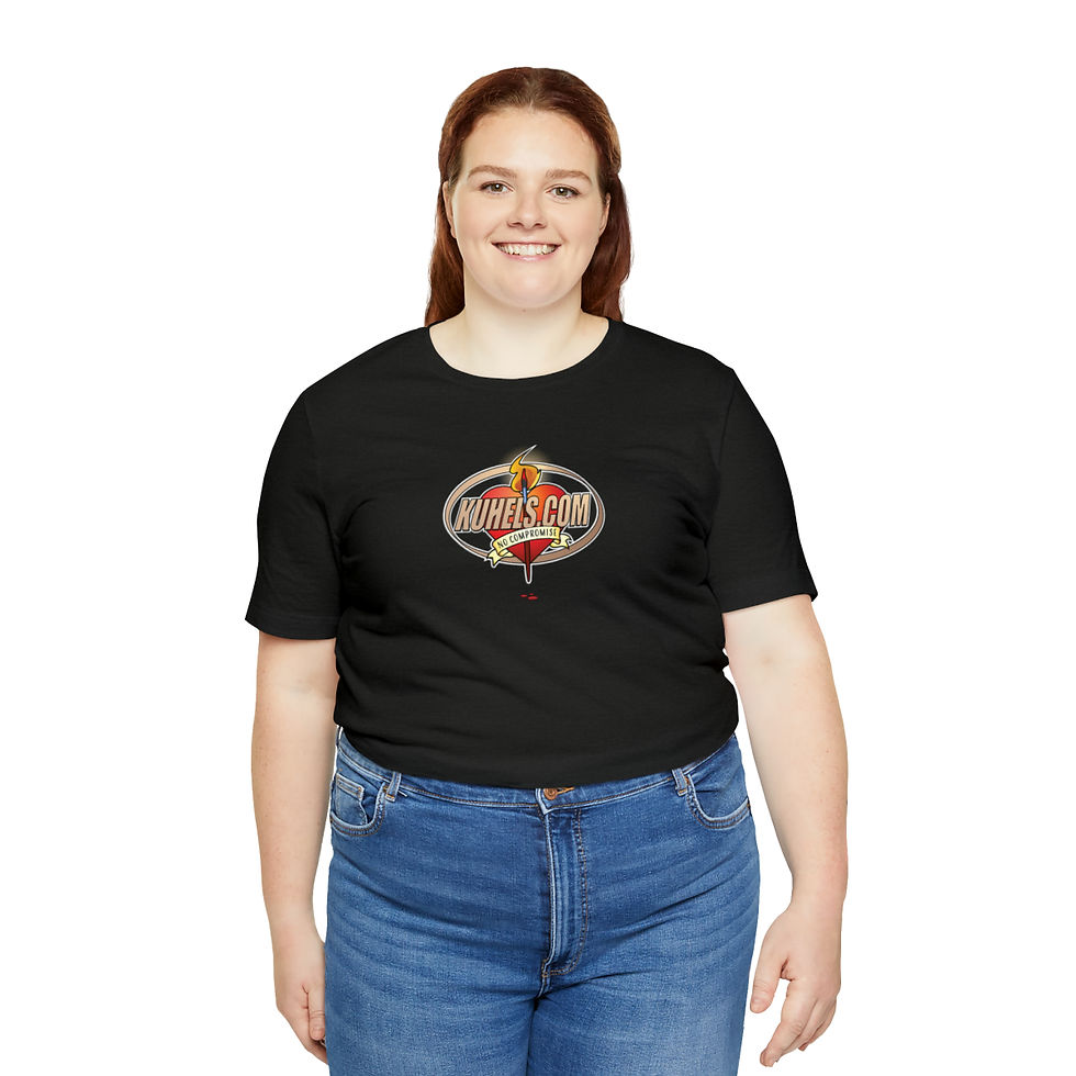 Thumbnail: kuhels.com branded heart logo 1 sided Unisex Jersey Short Sleeve Tee