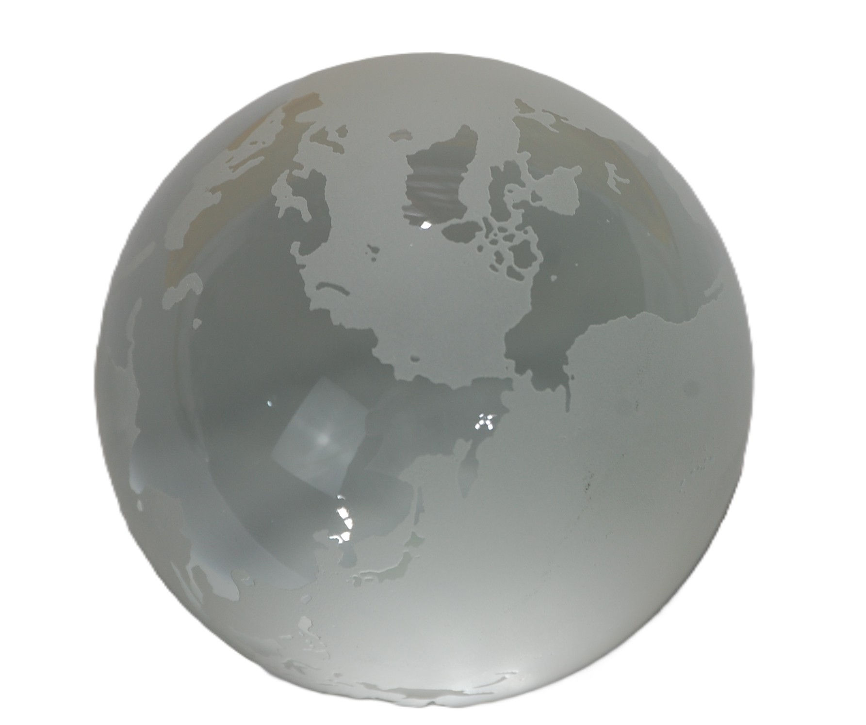 Tiffany & Co. Etched Crystal Globe Paperweight