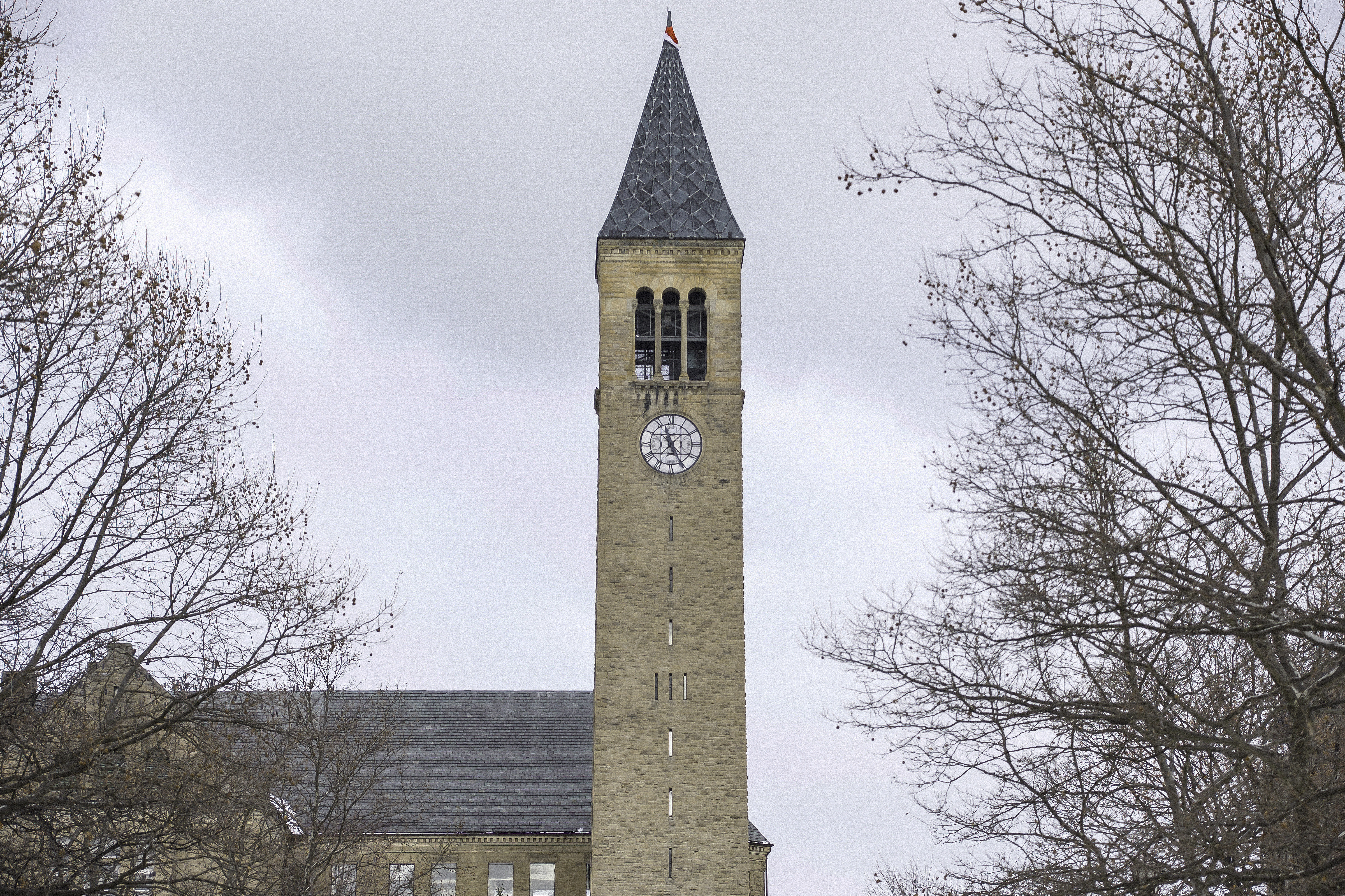 McGraw Tower With Santa Hat