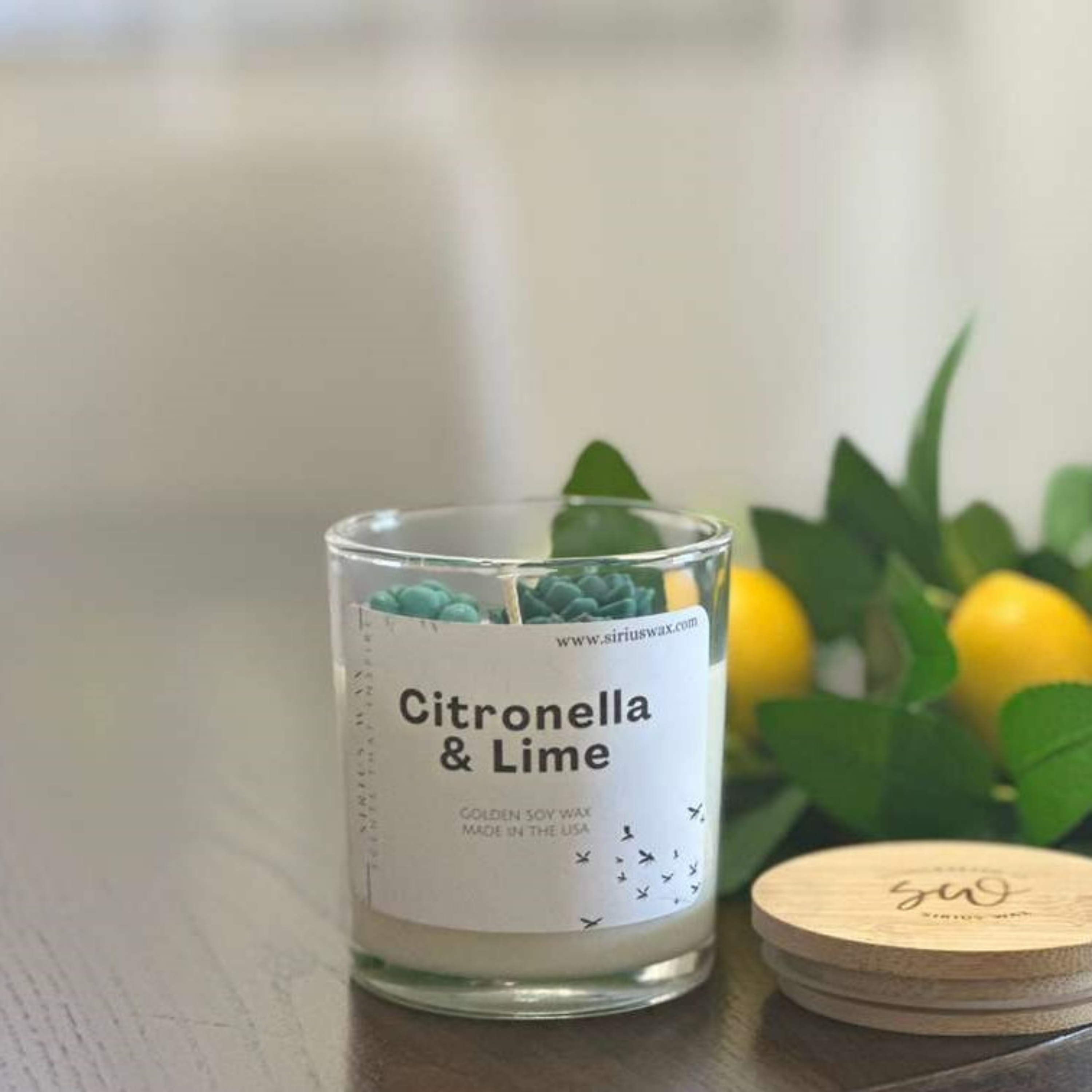 Citronella & Lime candle. mosquito repellent