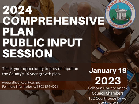 Calhoun County Comprehensive Plan Meeting, Thurs., Jan. 19.
